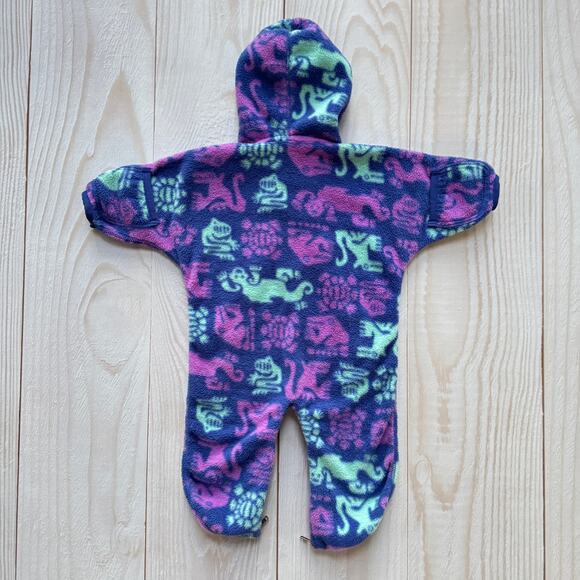 VTG Patagonia Baby Size 12-16lbs Synchilla Aztec Bunting Fleece Made in USA RARE - Picture 2 of 8